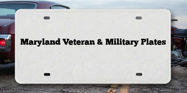 Maryland Veteran & Military Plates